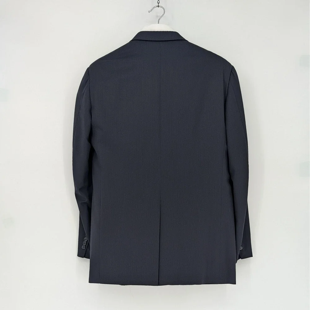 Hickey Freeman Navy Blazer USA Made Wool Sport Coat 42L Classic